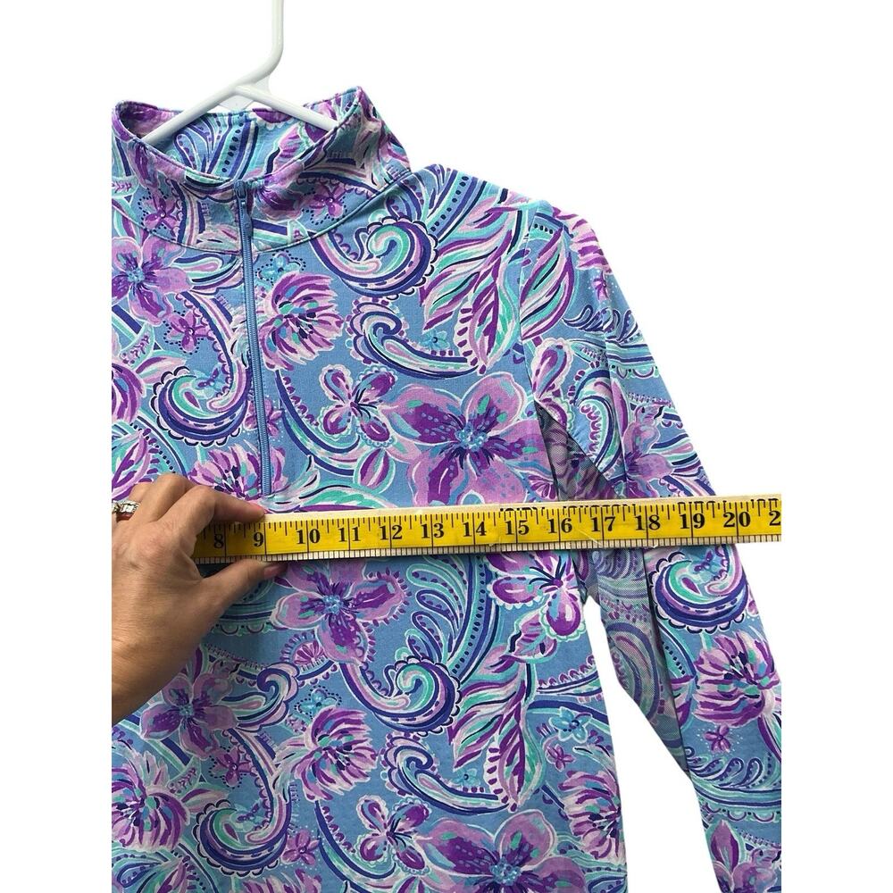 IBKUL Activewear Layering Top Floral Mesh Panels UPF 50+ Quick Dry Performance S - Picture 9 of 11